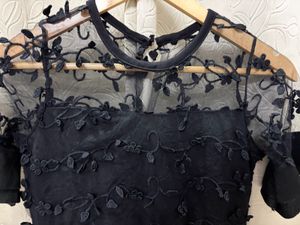 Elegant Black Lace Mini Dress