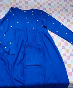 Royal Blue Embroidered Kurta Set