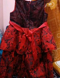 Beautiful Red Floral Gown