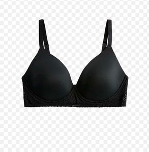 Classic Black Lace Trim Bra with high waist penty