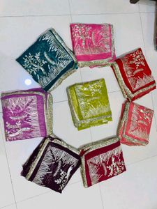 Embroidered Elephant Saree