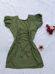 Corset back puff sleeve kurti🍃🫶