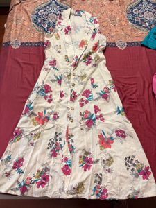 Floral Print Button-Up Midi Dress