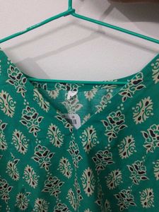 Stylish Teal Printed Kurta with Palazzos