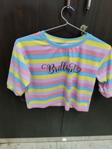 Striped Cropped T-Shirt