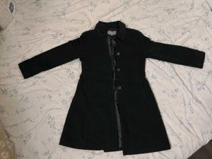 Classic Black Wool Blend Coat