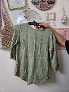Embroidered Green Ethnic Tunic