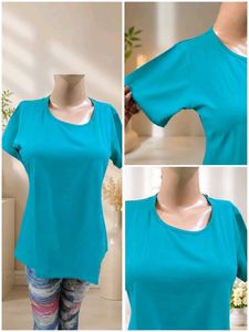 Solid Teal Blue T-Shirt