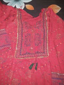 Red Anarkali Kurta