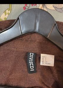 Brown Button-Down Top