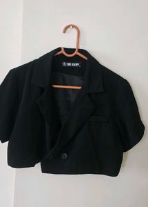 Cropped Blazer Top