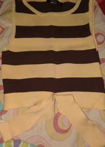 Striped Tie-Front Tank Top