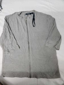 Ribbed Crop Top - Grey