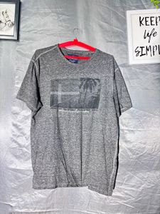 Grey Graphic Print T-Shirt