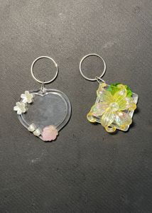 Flower and beads Keychains