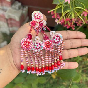 Statement Floral Beaded Earrings