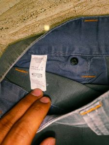 Men's Grey Relaxed Fit Trousers