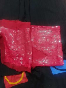 red sequence blouse fibric