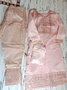 Light Pink Organza Kurti