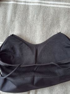 Black Ribbed Crop Tank Top