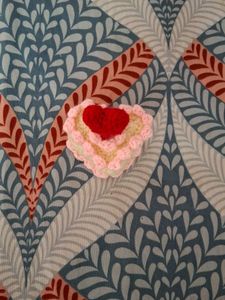 Handmade Crocheted Cake with Heart