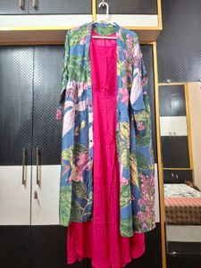 Floral print shrug and a slip