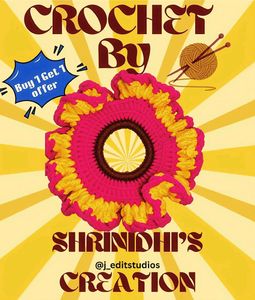 Handmade Crochet Scrunchie with a free gift