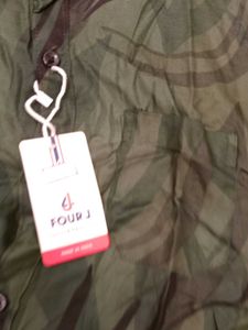 Men's Green Abstract Print Shirt