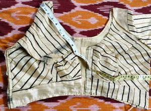 Elegant Striped Art Silk Blouse