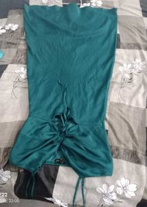 Teal Ruched Bodycon Dress