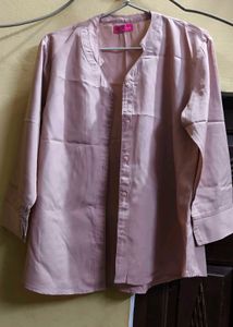Elegant Blush Pink Silk shirt