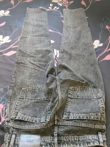 Gray Wash Denim Jeans