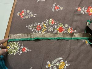Elegant Floral Print Saree lace