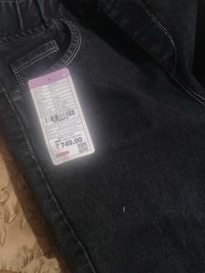Wide Leg Denim Jeans with Chain Detail