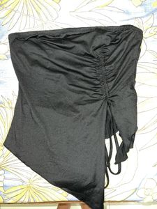 Black Off-Shoulder Tube Top