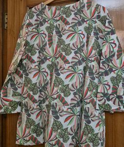 Vibrant Tropical Print Kurta set