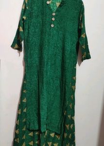 Green Anarkali Long Kurti For Girl & Women 36 Bust