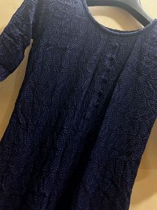 Blue Chikankari Kurti