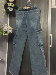 Stylish Blue Cargo Jeans
