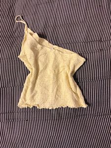 Chic One-Shoulder Yellow Top