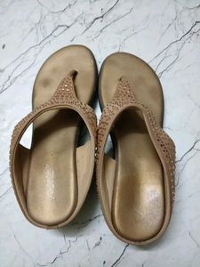 Stylish Bronze Thong Sandals