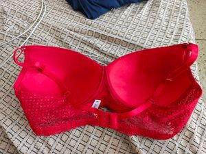 Lacy Red Push-Up Bra