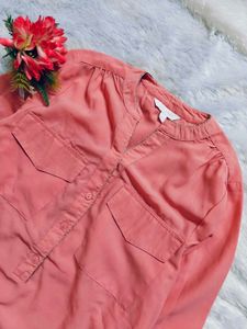 Chic Pink Button-Up Top