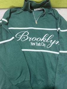 Bershka Green Brooklyn New York City Sweatshirt