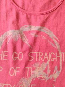 Pink Graphic Print Tank Top