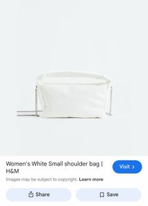 H&M White Chain Strap Shoulder Bag