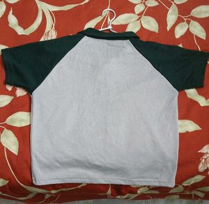 Green Ribbed Crop Top