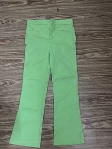 Zara High Waisted Flare Green Pants