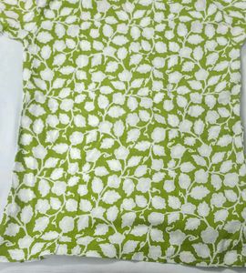 Short Green Floral Embroidered Kurta