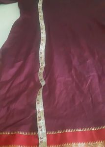 Maroon &amp; Gold Trim Kurta